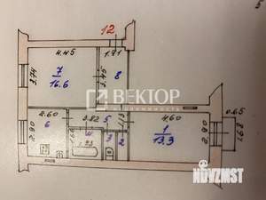 2-к квартира, вторичка, 53м2, 5/5 этаж