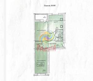2-к квартира, вторичка, 59м2, 6/9 этаж