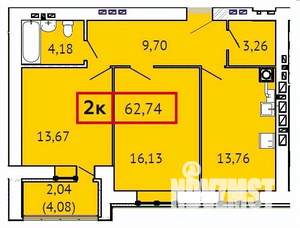 2-к квартира, вторичка, 63м2, 2/15 этаж