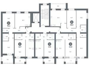 Студия квартира, вторичка, 43м2, 6/9 этаж