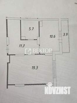 1-к квартира, вторичка, 51м2, 4/17 этаж