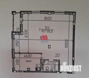 3-к квартира, вторичка, 92м2, 7/9 этаж