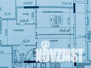 1-к квартира, вторичка, 59м2, 10/12 этаж