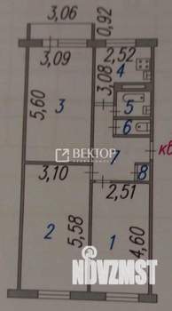 3-к квартира, вторичка, 61м2, 4/5 этаж