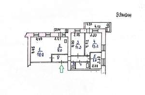 4-к квартира, вторичка, 84м2, 9/10 этаж