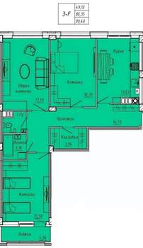 3-к квартира, вторичка, 90м2, 2/9 этаж