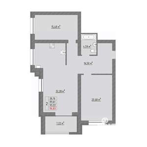 3-к квартира, строящийся дом, 97м2, 9/9 этаж