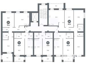 Студия квартира, вторичка, 44м2, 5/9 этаж
