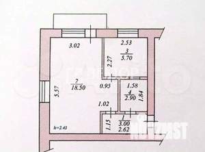 1-к квартира, вторичка, 32м2, 1/5 этаж