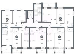 Студия квартира, вторичка, 44м2, 8/9 этаж