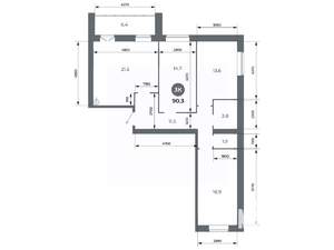 Студия квартира, вторичка, 90м2, 3/9 этаж
