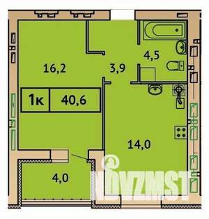 1-к квартира, вторичка, 41м2, 5/9 этаж