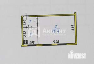 1-к квартира, вторичка, 28м2, 1/1 этаж