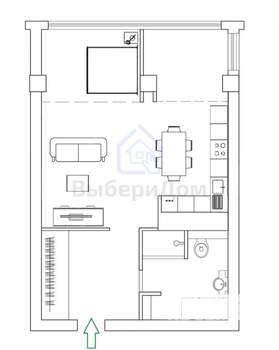 2-к квартира, вторичка, 69м2, 5/18 этаж