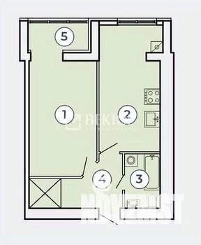 1-к квартира, вторичка, 48м2, 14/15 этаж
