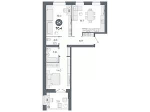 Студия квартира, вторичка, 70м2, 9/9 этаж