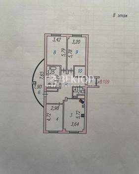 3-к квартира, вторичка, 119м2, 8/15 этаж