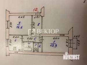 2-к квартира, вторичка, 53м2, 5/5 этаж