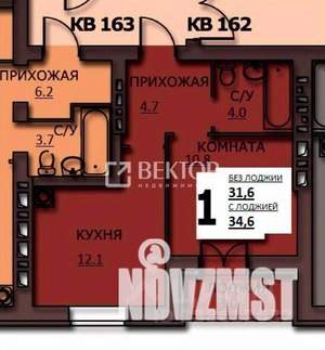 1-к квартира, вторичка, 35м2, 4/10 этаж