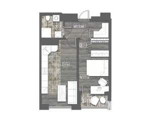 1-к квартира, вторичка, 53м2, 13/14 этаж