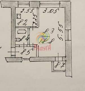 1-к квартира, вторичка, 32м2, 2/4 этаж