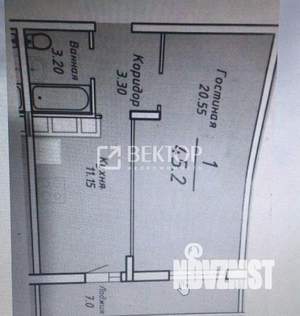 1-к квартира, вторичка, 45м2, 9/18 этаж