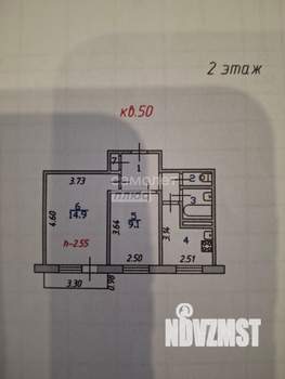 2-к квартира, вторичка, 39м2, 2/5 этаж