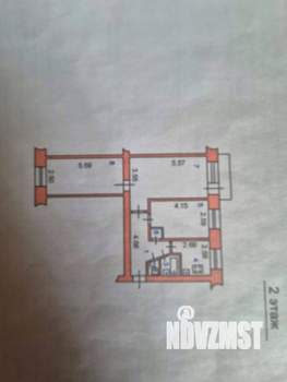 3-к квартира, вторичка, 59м2, 2/5 этаж