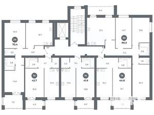 Студия квартира, вторичка, 70м2, 6/9 этаж