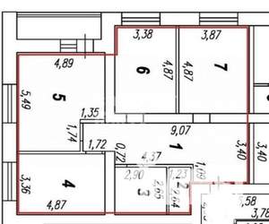 3-к квартира, вторичка, 115м2, 9/14 этаж
