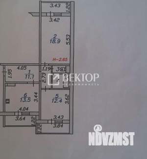 2-к квартира, вторичка, 67м2, 7/10 этаж