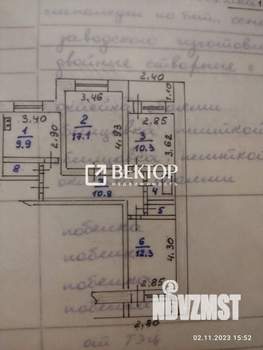 3-к квартира, вторичка, 72м2, 10/11 этаж