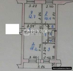 3-к квартира, вторичка, 65м2, 4/5 этаж