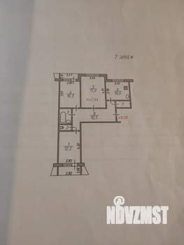 3-к квартира, вторичка, 66м2, 7/9 этаж