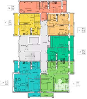2-к квартира, вторичка, 64м2, 6/9 этаж
