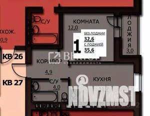 1-к квартира, вторичка, 36м2, 5/10 этаж