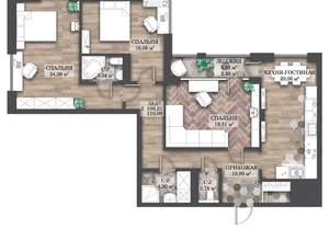 3-к квартира, вторичка, 111м2, 5/14 этаж