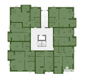 1-к квартира, вторичка, 51м2, 6/9 этаж