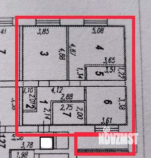 2-к квартира, вторичка, 79м2, 7/14 этаж