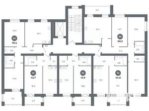 Студия квартира, вторичка, 42м2, 2/9 этаж