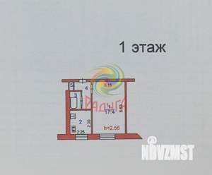 1-к квартира, вторичка, 29м2, 1/5 этаж