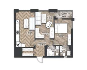 2-к квартира, вторичка, 70м2, 7/14 этаж
