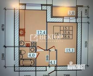 1-к квартира, вторичка, 39м2, 4/14 этаж