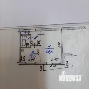 1-к квартира, вторичка, 37м2, 6/9 этаж