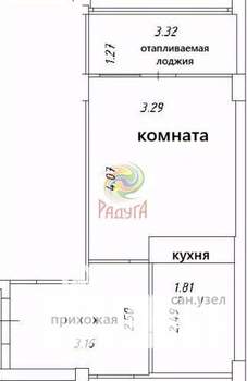 Студия квартира, вторичка, 31м2, 6/17 этаж