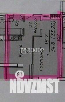 1-к квартира, сданный дом, 32м2, 13/21 этаж