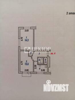 2-к квартира, вторичка, 42м2, 2/5 этаж