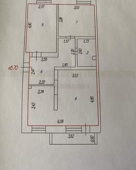 2-к квартира, вторичка, 65м2, 2/5 этаж