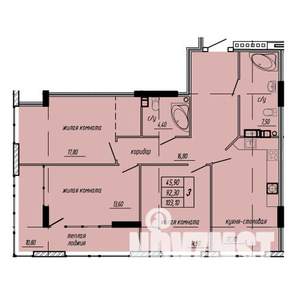 3-к квартира, вторичка, 103м2, 7/9 этаж