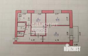 3-к квартира, вторичка, 49м2, 4/5 этаж